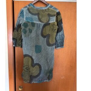 Dolma Tunic Dress Floral Print Bohemian Style 3/4 Sleeve Medium